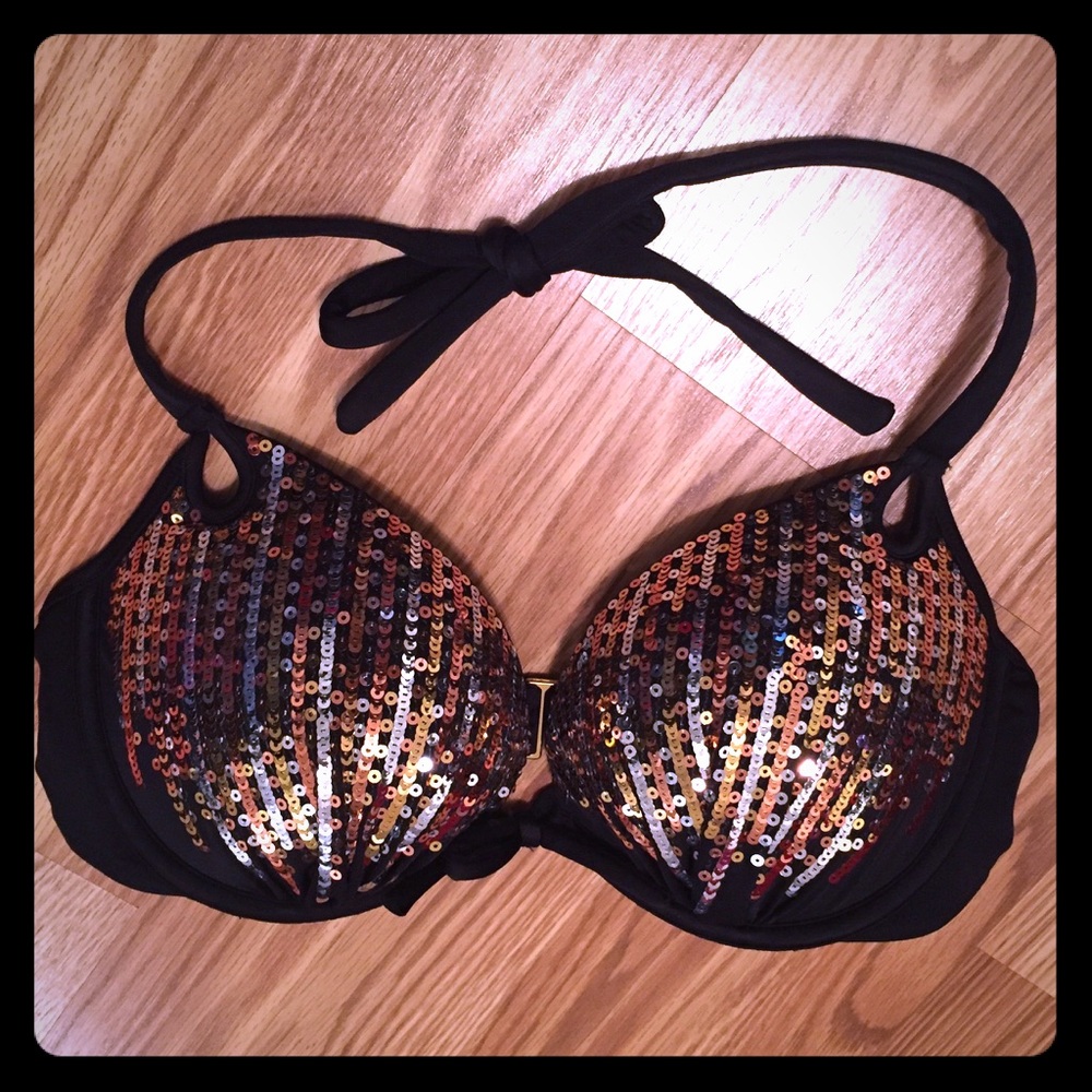 Victoria’s Secret Gorgeous swim top w sequins NWOT